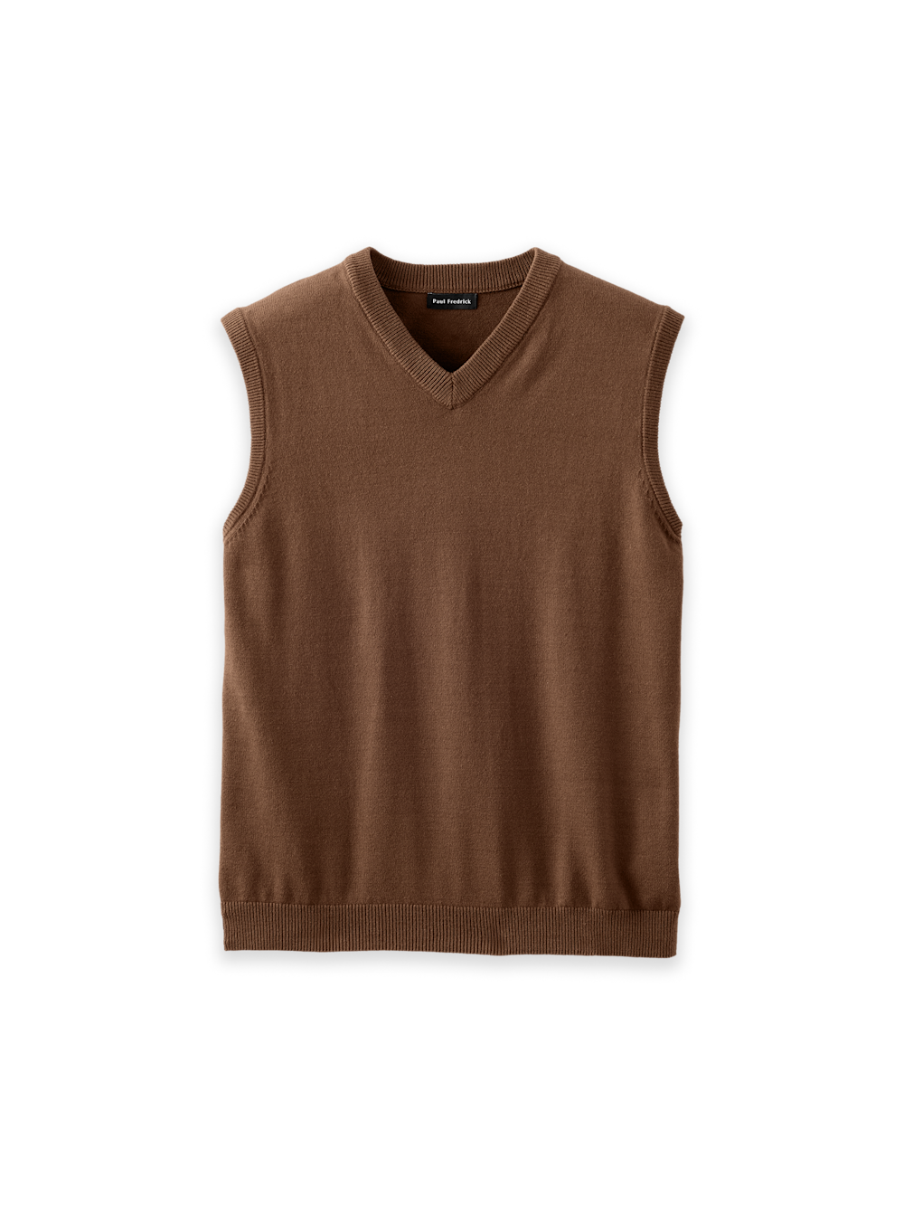 Men's Brown Solid Knitwear 