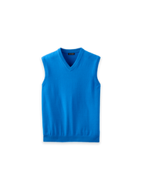 Cotton Blend Vest - Cobalt