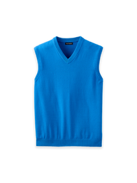 Cotton Blend Vest - Cobalt