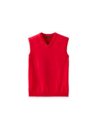 Cotton Blend Vest - Red
