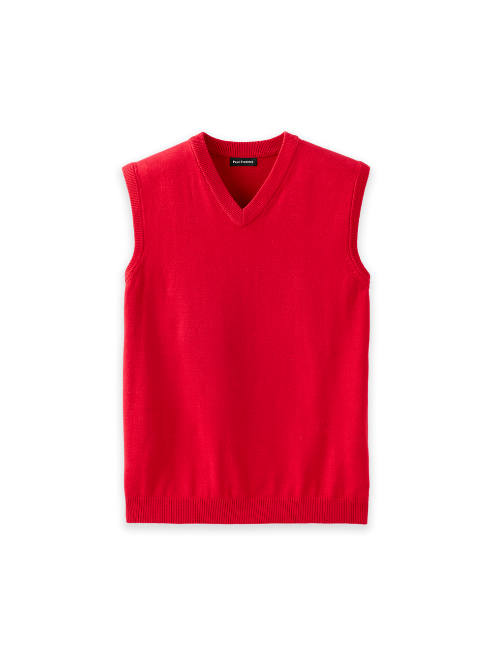 Men's Red Solid Knitwear 