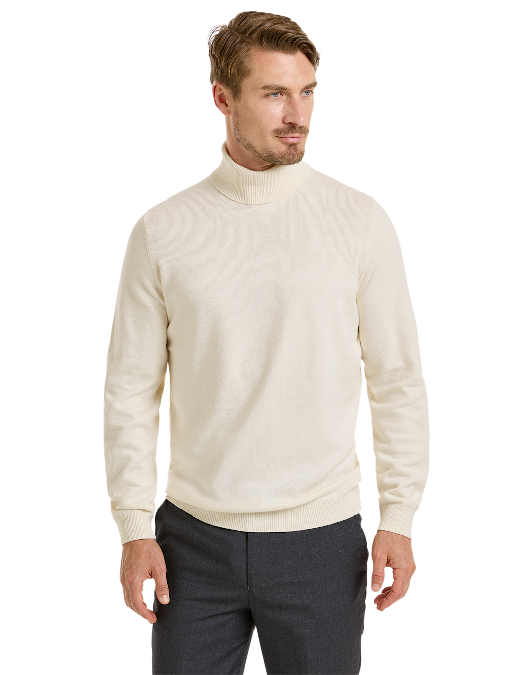 Alternate Image of Cotton Blend Turtleneck Sweater-1