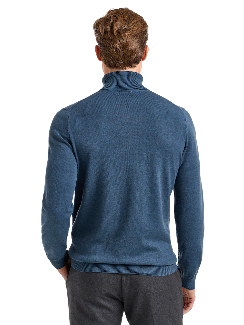 Alternate Image of Cotton Blend Turtleneck Sweater-3