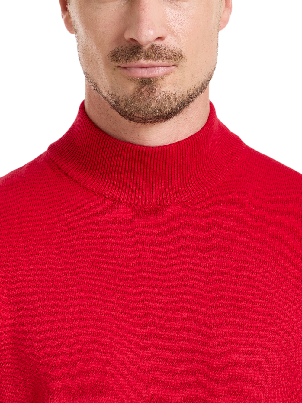Alternate Shot of Men's Red Solid Knitwear  - 2
