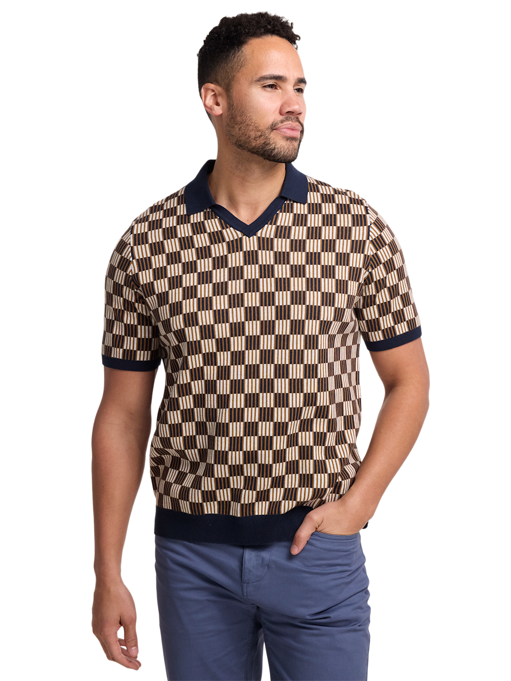Alternate Image of Cotton V-neck Polo-1
