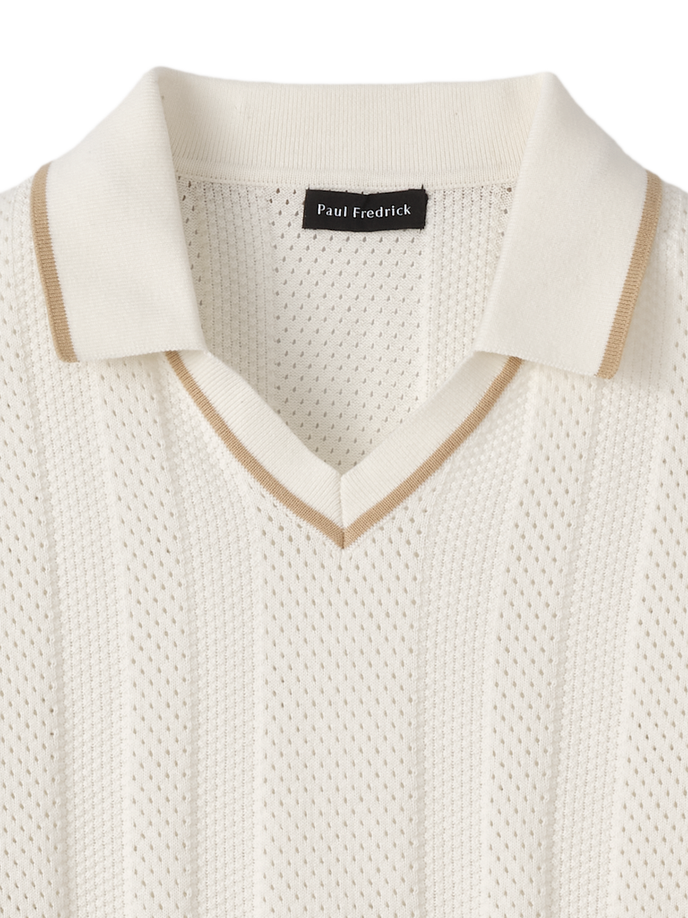 Alternate Image of Cotton Crochet V-neck Polo-5