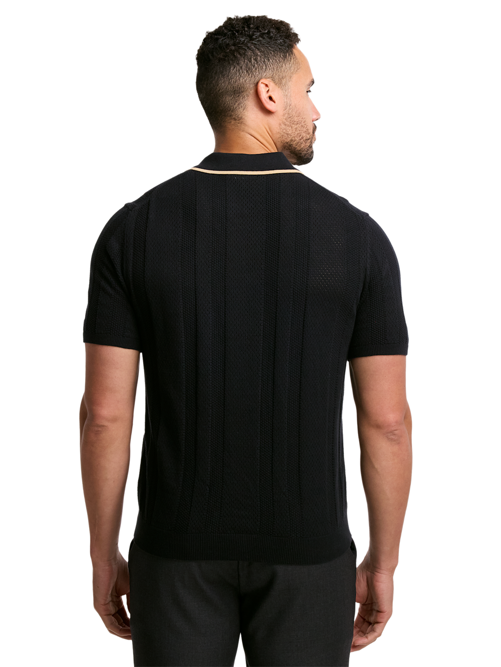 Alternate Image of Cotton Crochet V-neck Polo-4