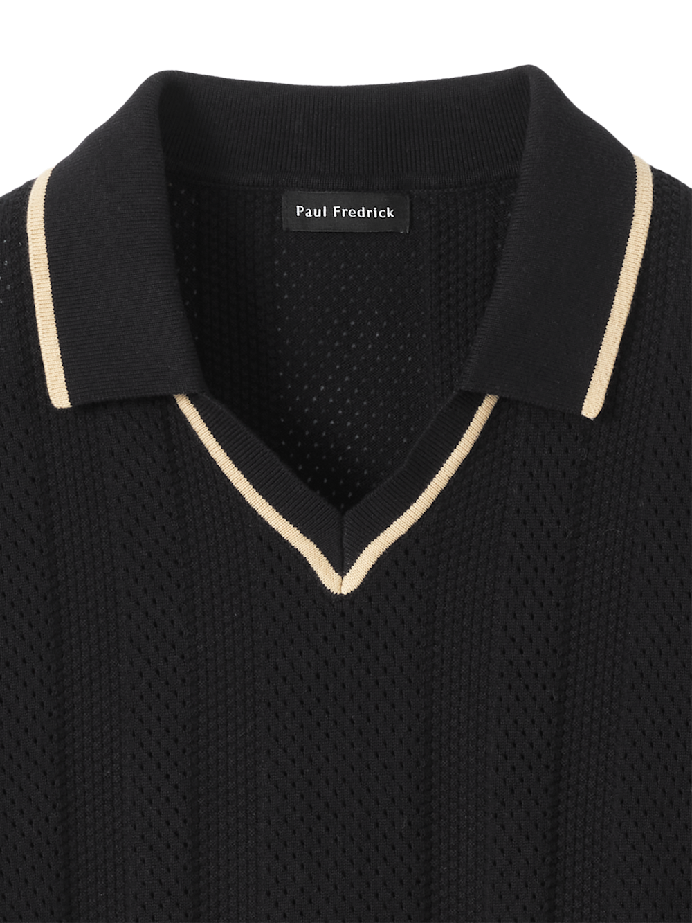 Alternate Image of Cotton Crochet V-neck Polo-5