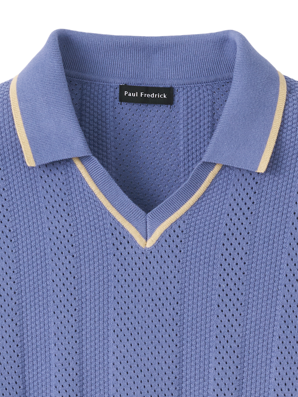 Alternate Image of Cotton Crochet V-neck Polo-5