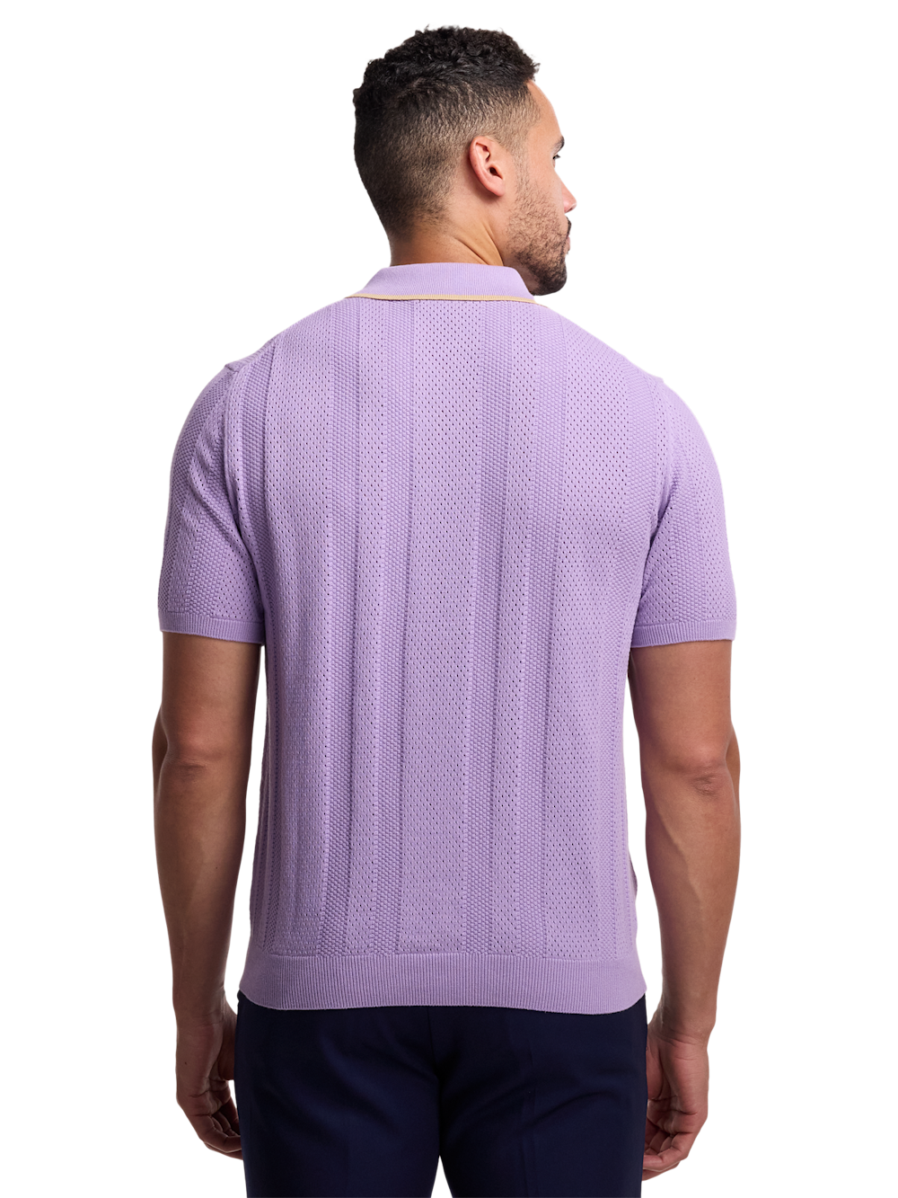 Alternate Image of Cotton Crochet V-neck Polo-4