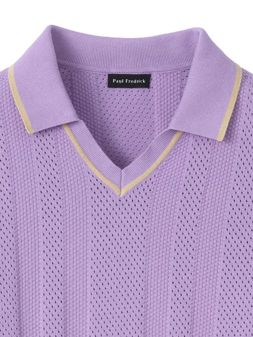 Alternate Image of Cotton Crochet V-neck Polo-5
