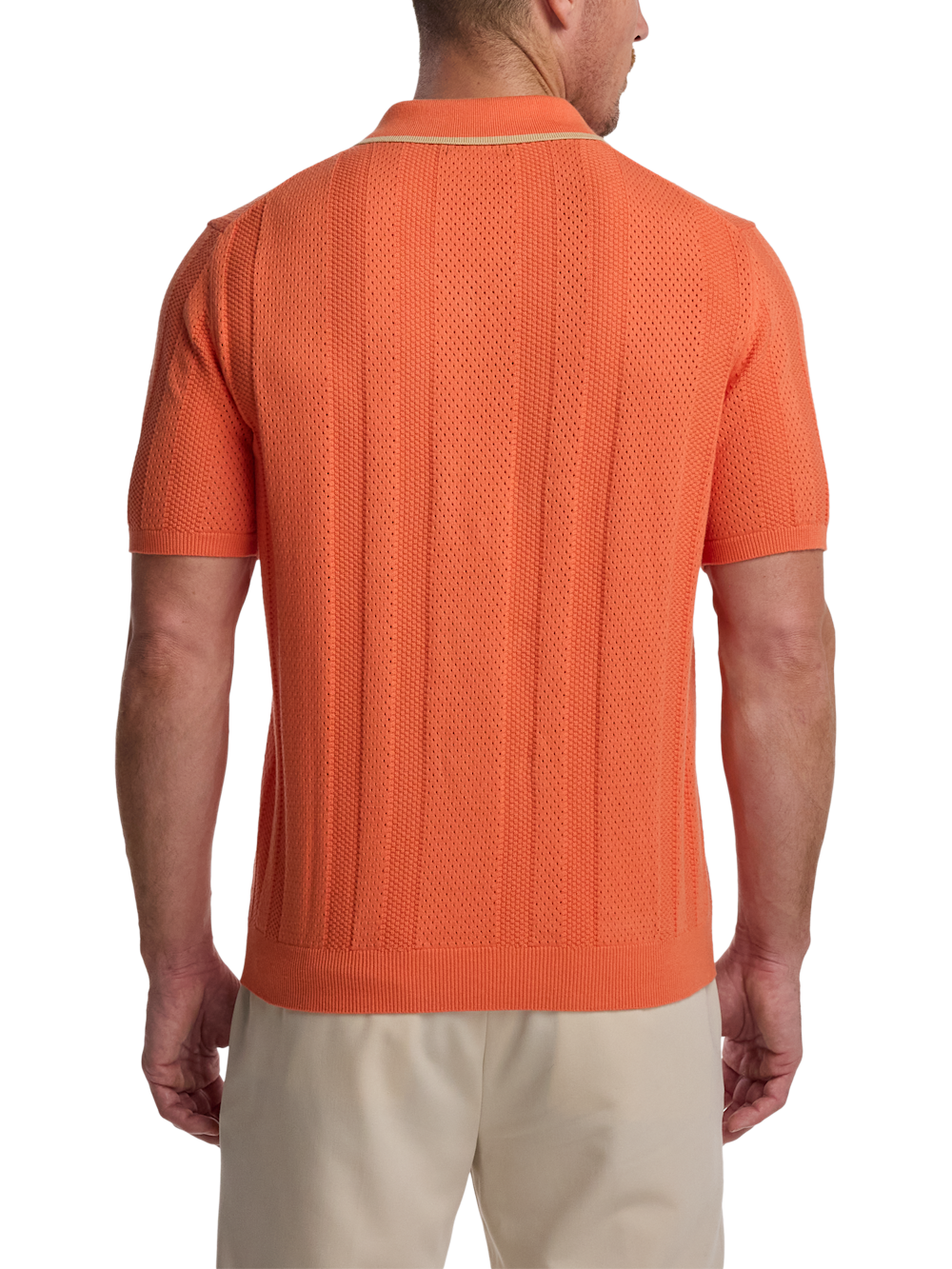 Alternate Image of Cotton Crochet V-neck Polo-4