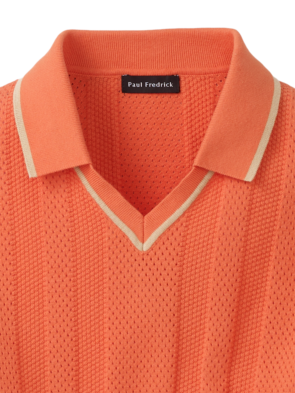 Alternate Image of Cotton Crochet V-neck Polo-5