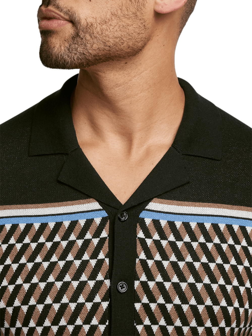 Alternate Image of Cotton Button Front Camp Collar Sweater-2