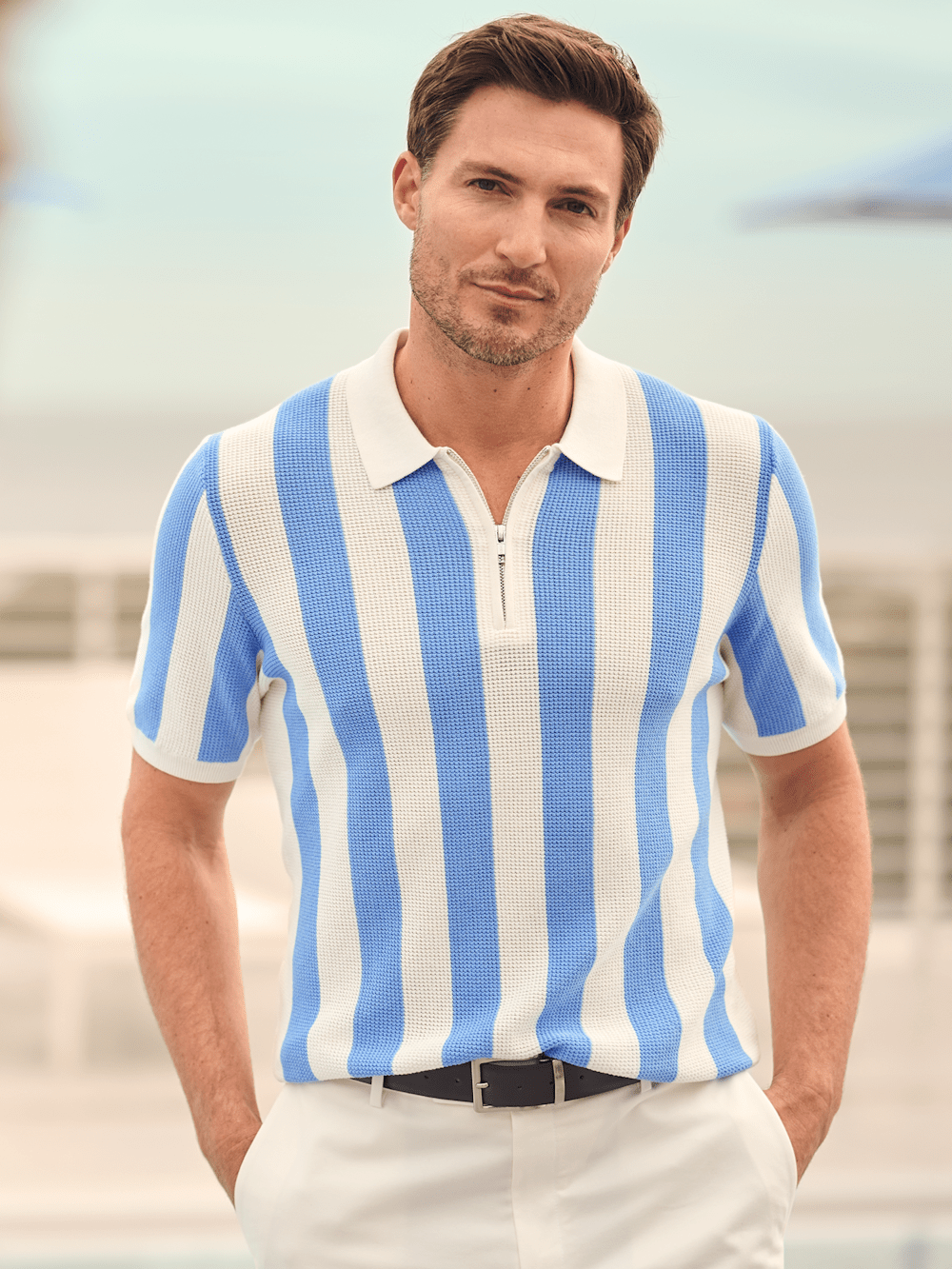 Alternate Image of Cotton Quarter Zip Polo-6