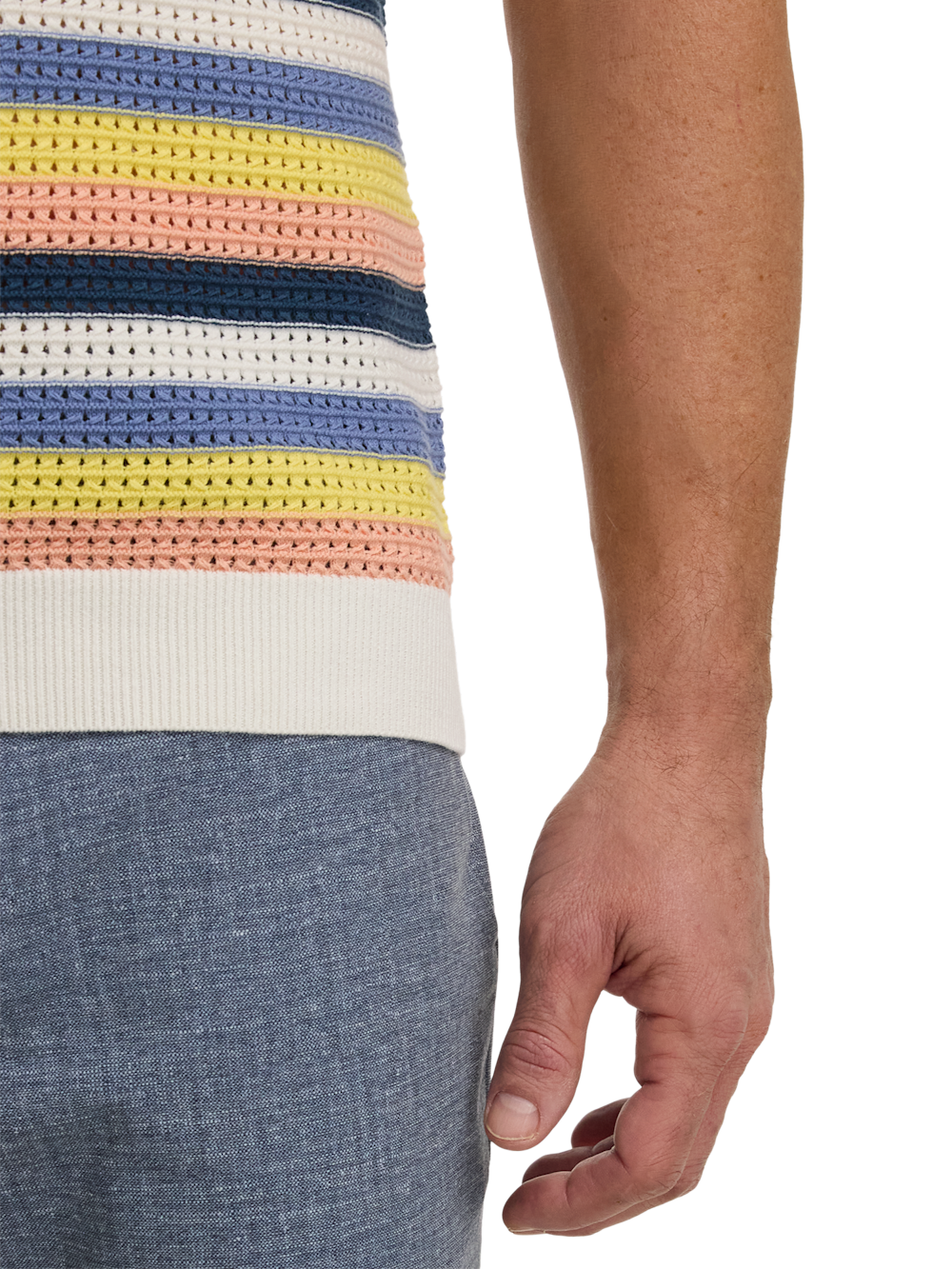 Alternate Image of Cotton Crochet V-neck Polo-3