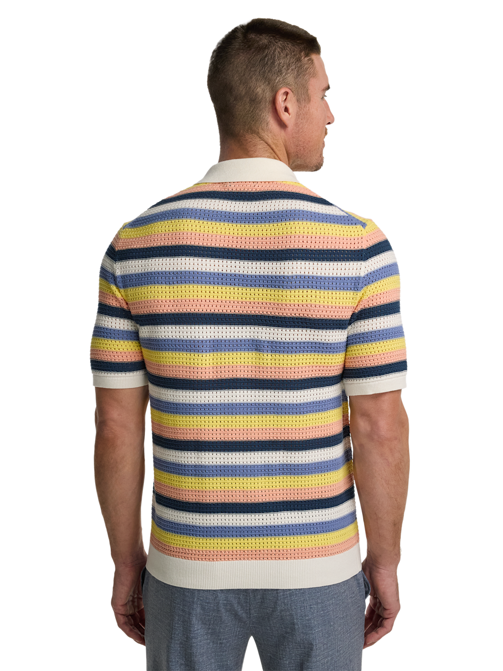 Alternate Image of Cotton Crochet V-neck Polo-4