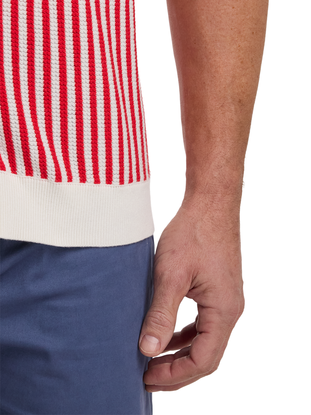 Alternate Image of Cotton Crochet Button Front Polo-3