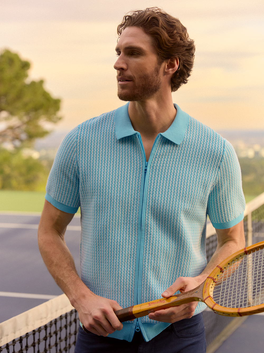 Alternate Image of Cotton Full Zip Polo-6