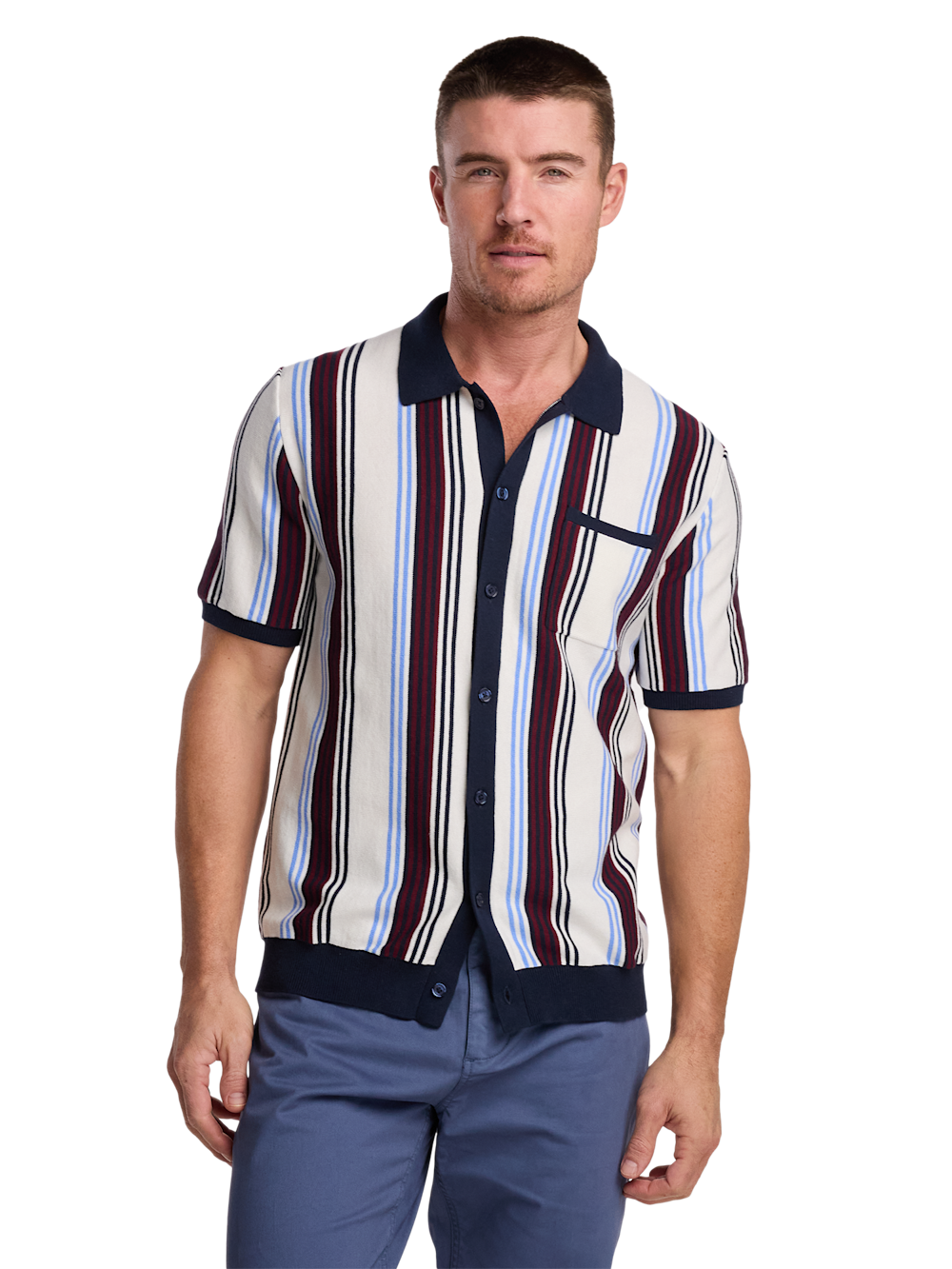 Alternate Image of Cotton Button Front Polo-1