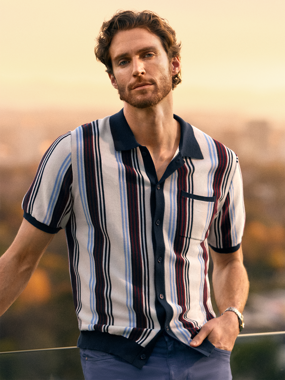 Alternate Image of Cotton Button Front Polo-6