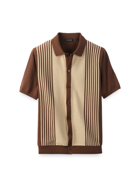 DESCENDANT/CETUS POLO JERSEY (brown)サイズ3 DESCENDANT/CETUS POLO JERSEY (BROWN)