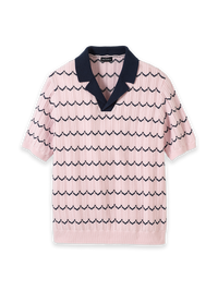 Linen Blend Camp Sweater - Pink