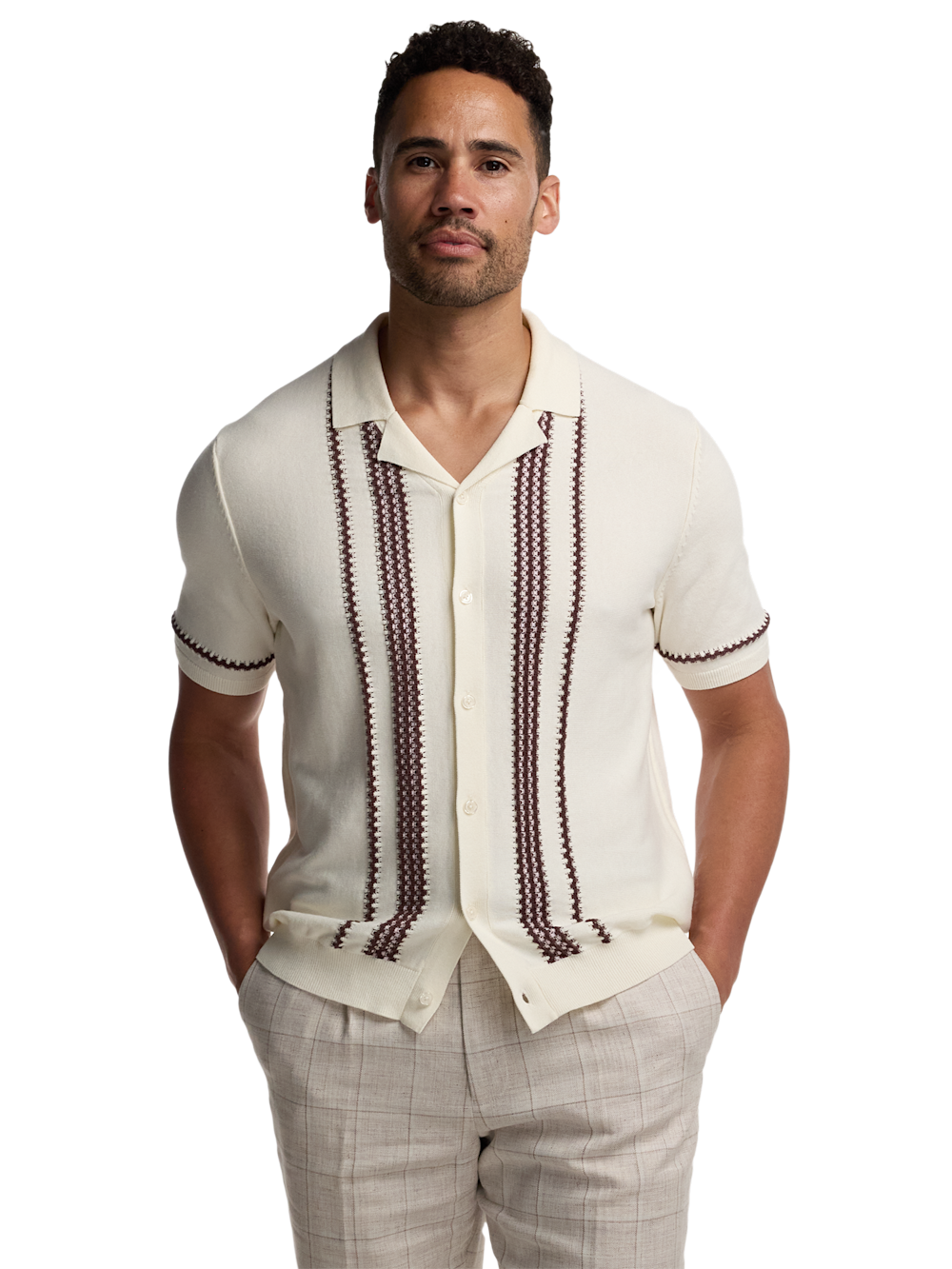 Alternate Image of Cotton Button Front Camp Sweater-1