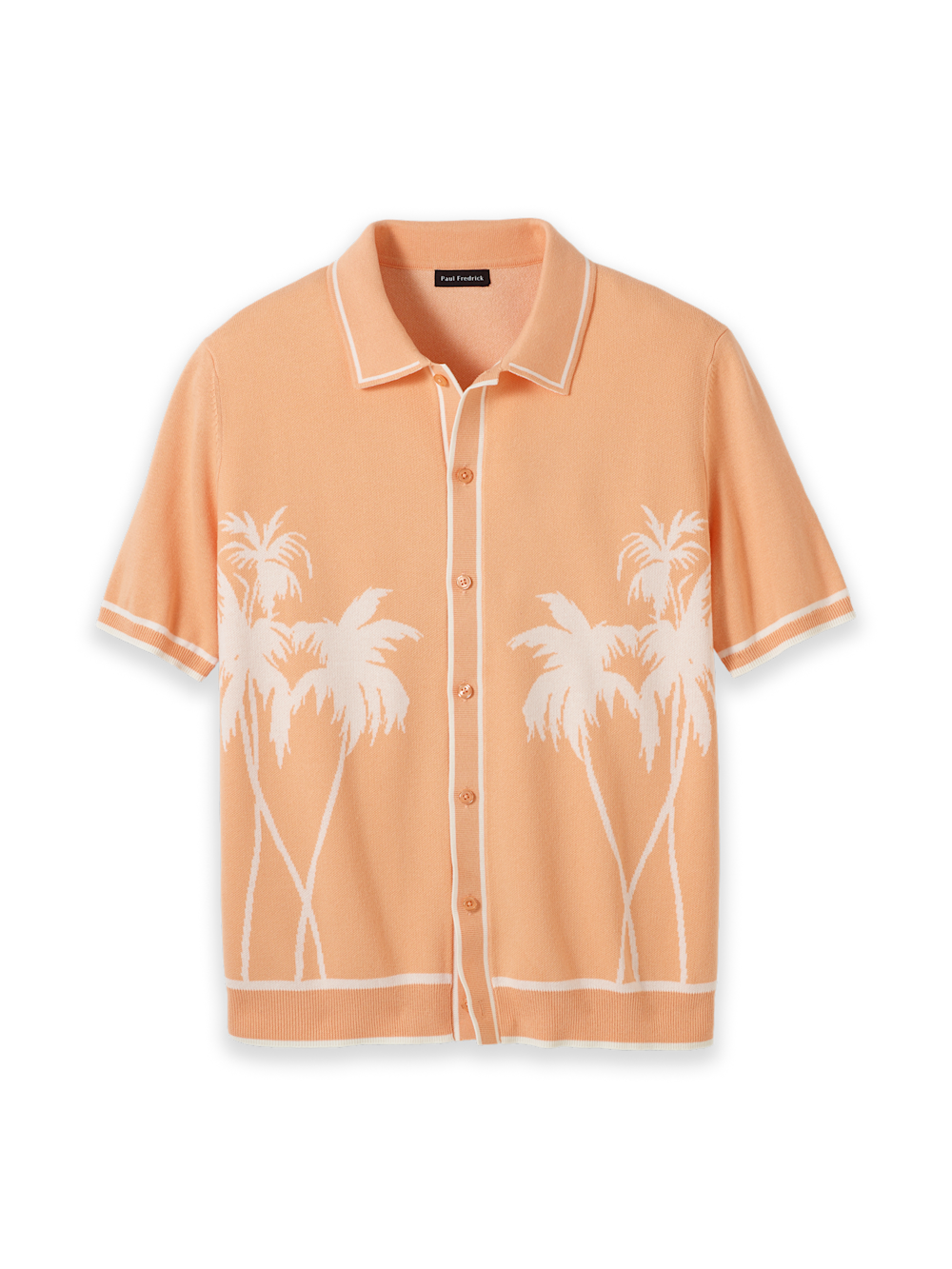 Product Image of Cotton Button Front Polo-Peach