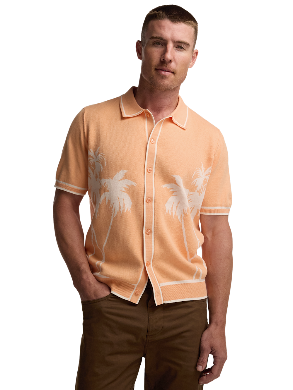 Alternate Image of Cotton Button Front Polo-1