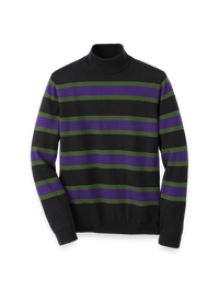 Cotton Mock Neck Sweater - Black