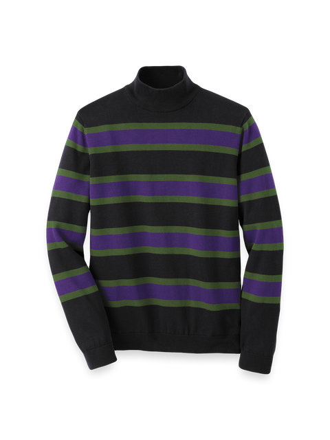 メンズウェア CENTER STRIPE LOGO L/S MOCK NECK RUFFLOG Cotton Mock Neck Sweater - Black – Paul Fredrick