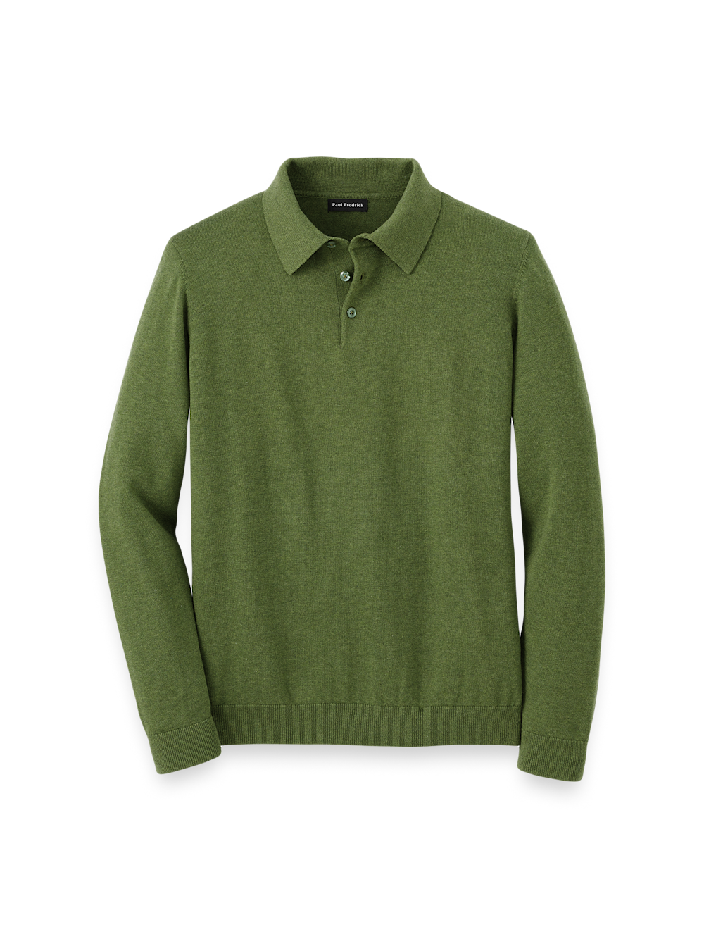 Product Image of Supima Cotton Three Button Polo-Olive