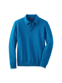 Supima Cotton Three Button Polo - Teal