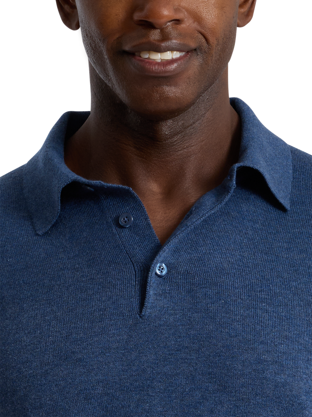 Alternate Shot of Men's Navy  Knitwear  - 2