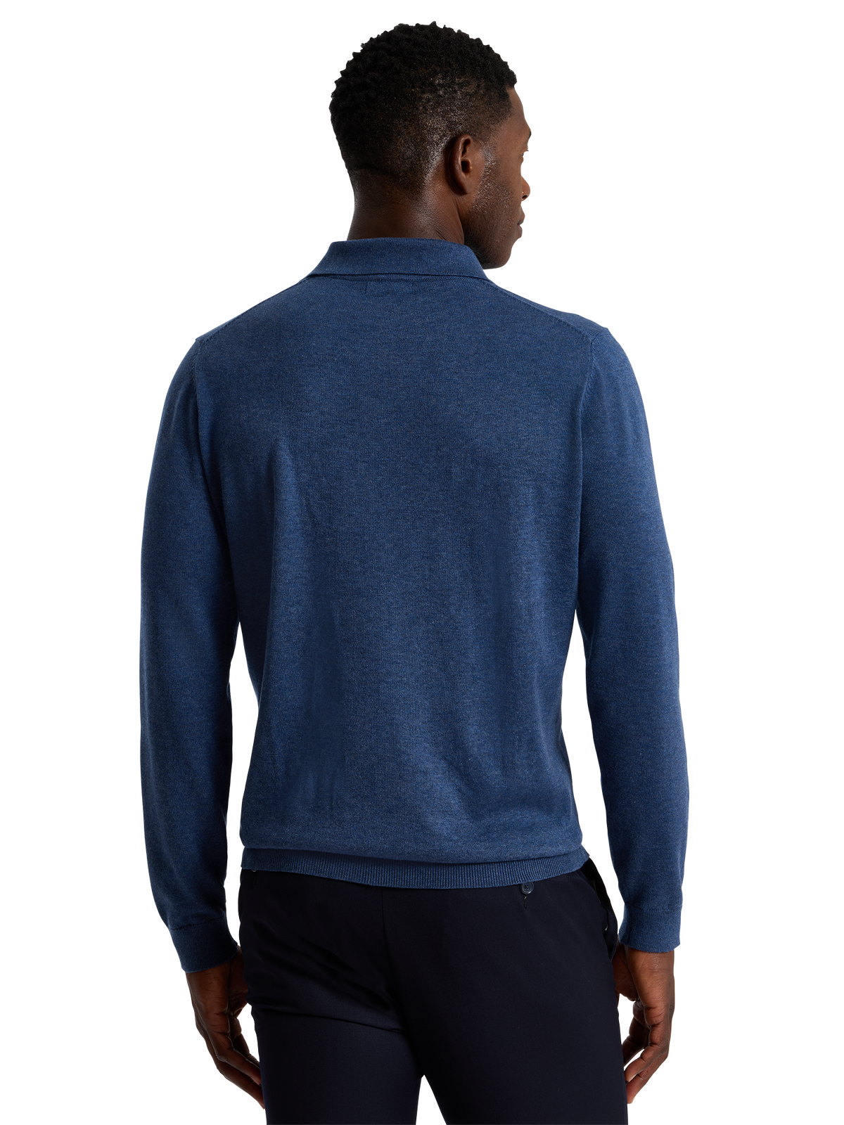 Alternate Shot of Men's Navy  Knitwear  - 3