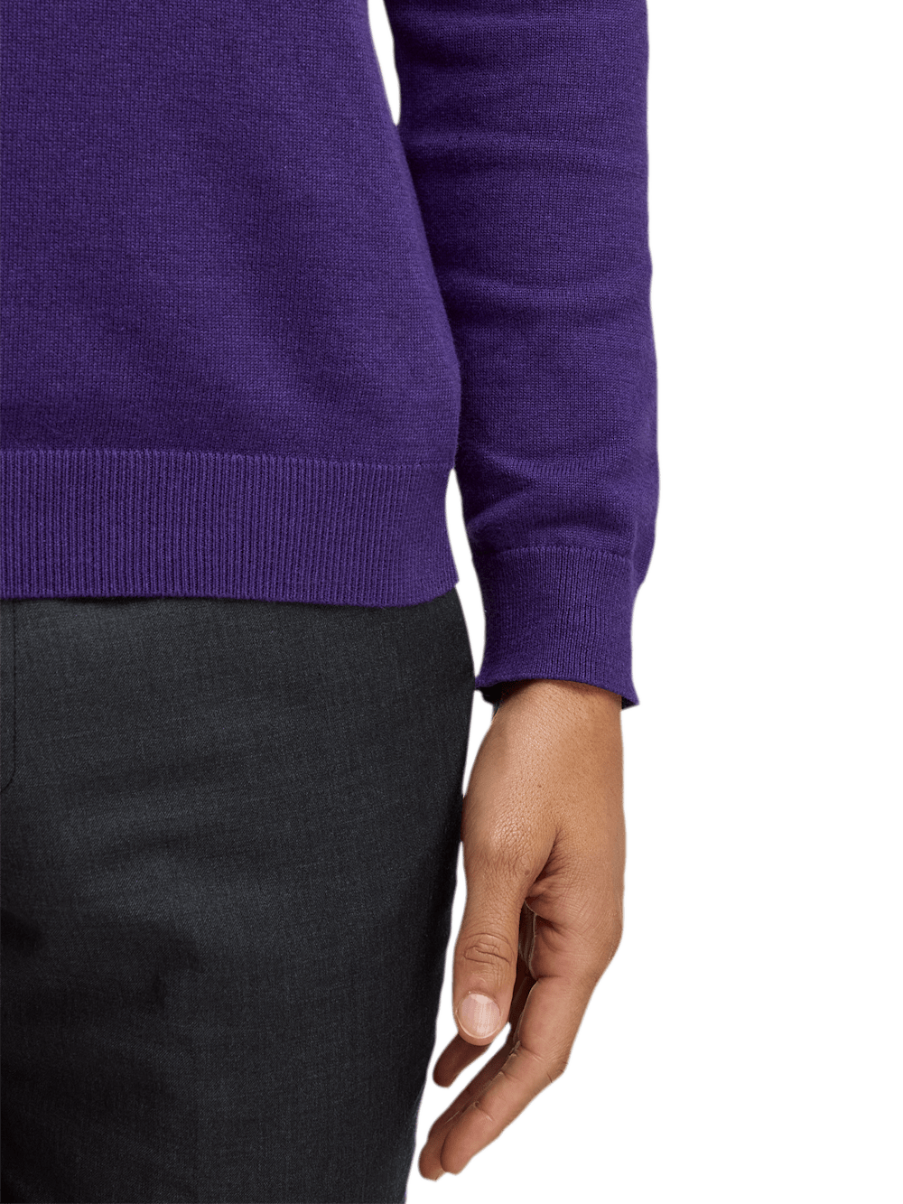 Alternate Shot of Men's Plum Solid Knitwear  - 3#Alternate Image of Supima Cotton Three Button Polo-3