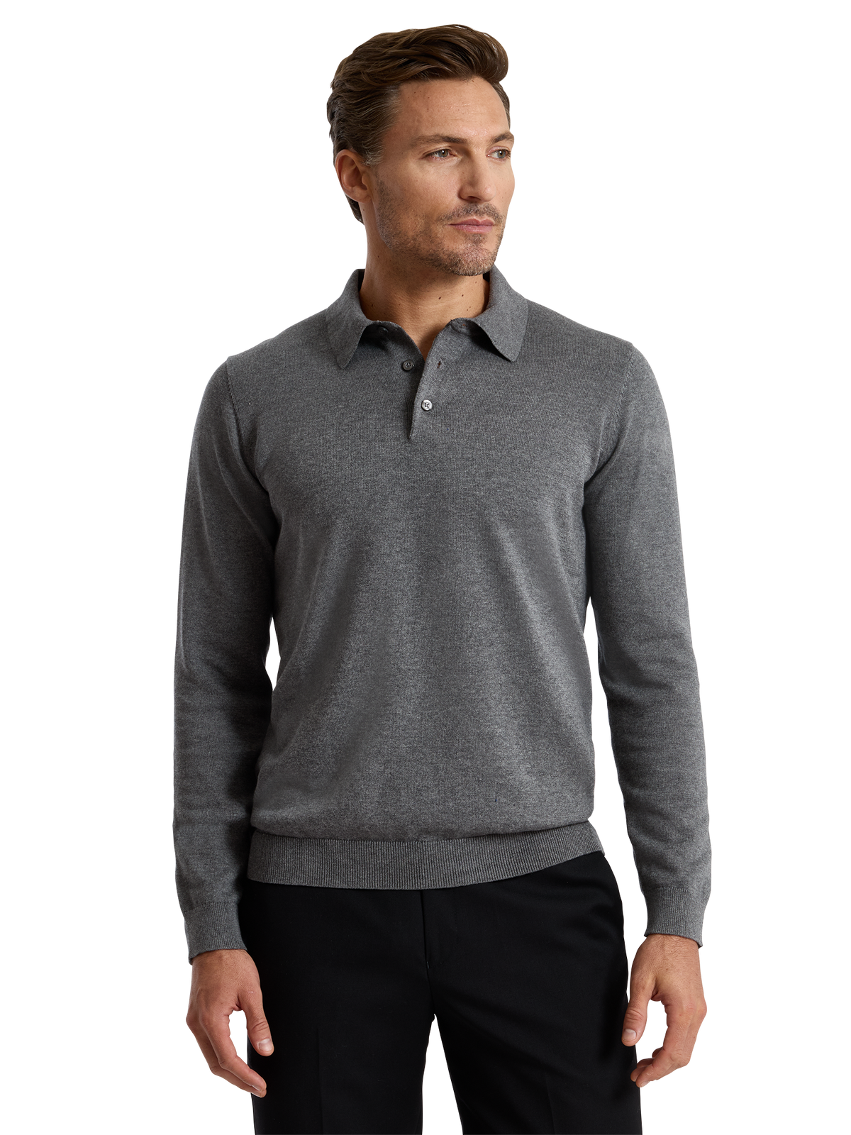 Alternate Shot of Men's medium grey  Knitwear  - 1