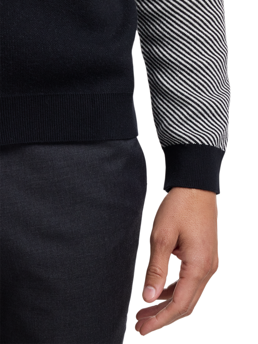 Alternate Image of Cotton Full Zip Mock Neck Sweater-3