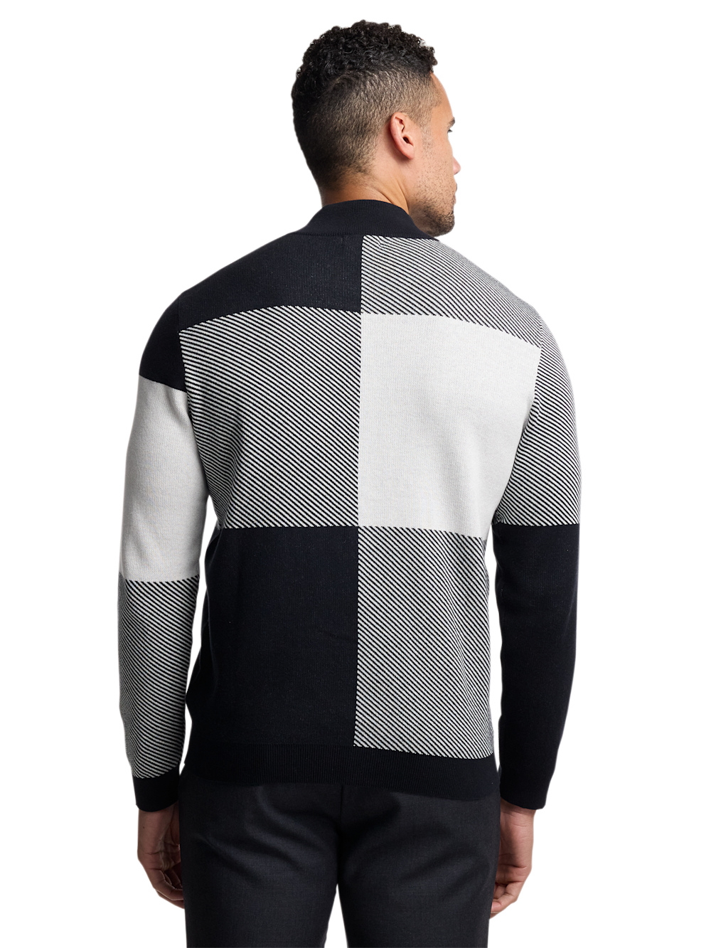 Alternate Image of Cotton Full Zip Mock Neck Sweater-4