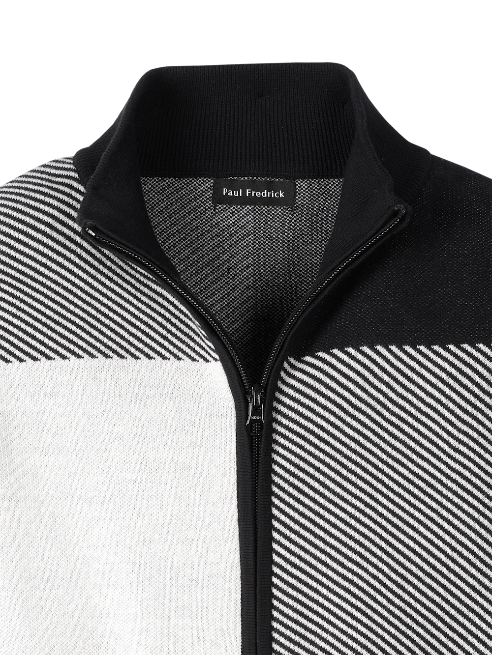 Alternate Image of Cotton Full Zip Mock Neck Sweater-5