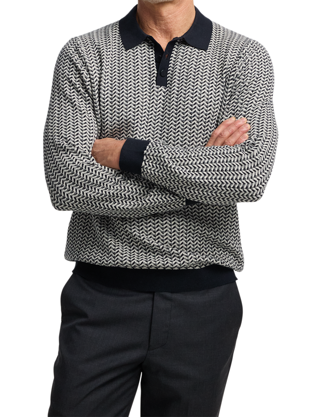 Alternate Image of Cotton Three-button Polo-1