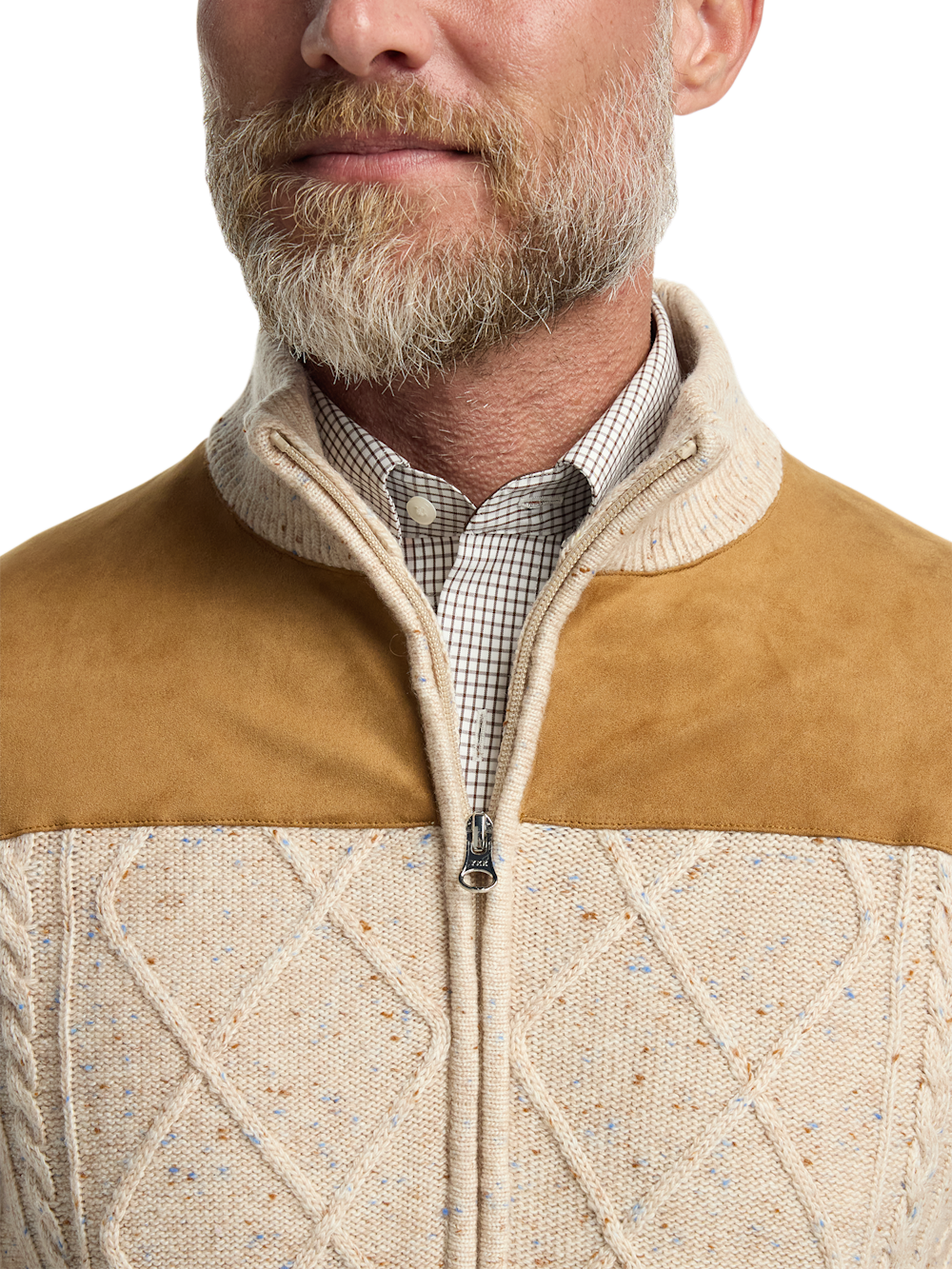 Alternate Image of Donegal Full Zip Mock Neck Sweater-2