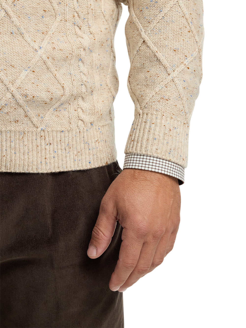 Alternate Image of Donegal Full Zip Mock Neck Sweater-3