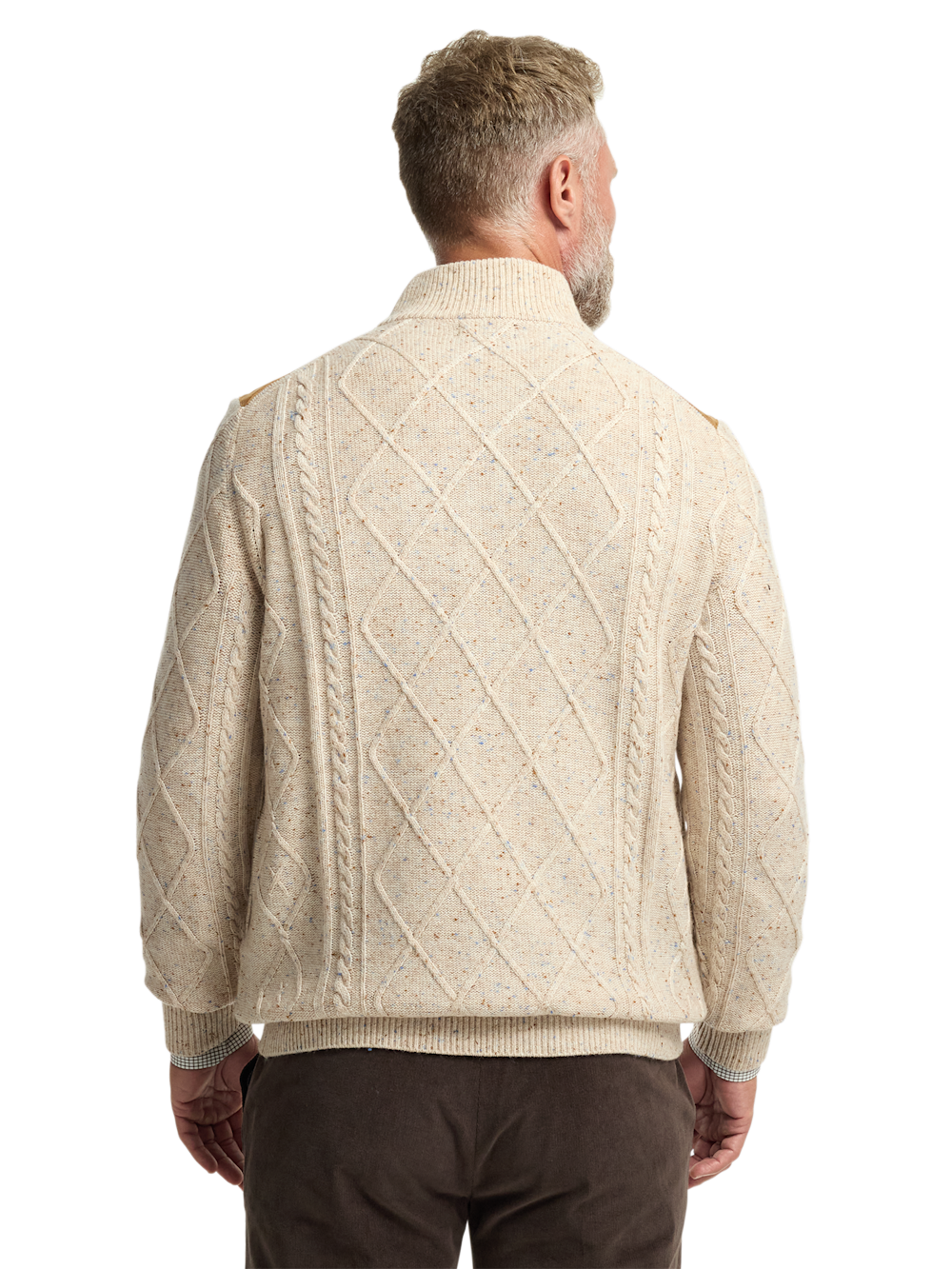 Alternate Image of Donegal Full Zip Mock Neck Sweater-4