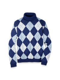 Donegal Turtleneck Sweater - Blue