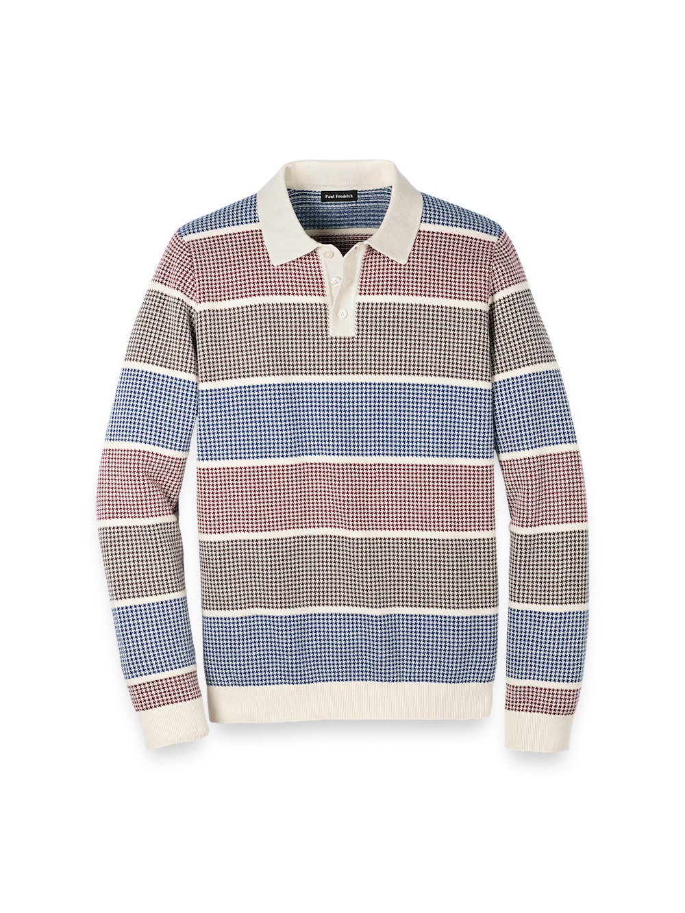 Product Image of Cotton Three Button Polo-Multi