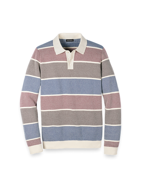 Cotton Three Button Polo - Multi – Paul Fredrick