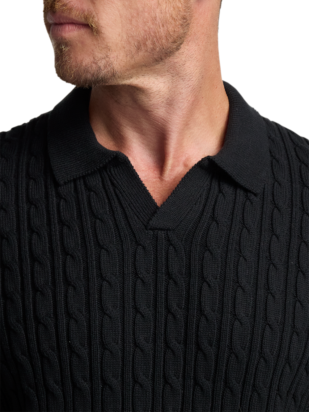 Alternate Image of Cotton Cable V-neck Polo-2