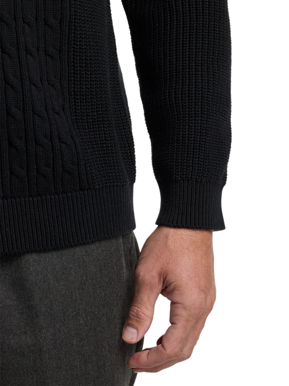 Alternate Image of Cotton Cable V-neck Polo-3